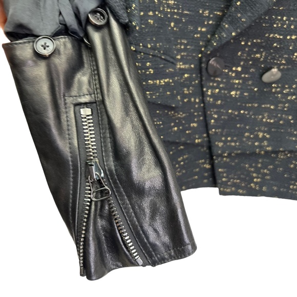 3.1 Phillip Lim Black and Gold Textured Blazer - Picture 7 of 13